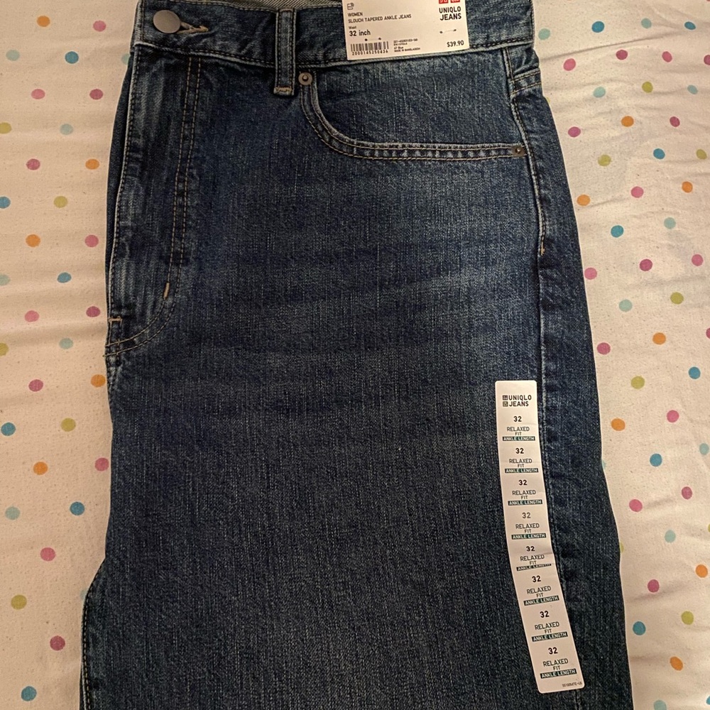 Uniqlo slouch tapered ankle jeans